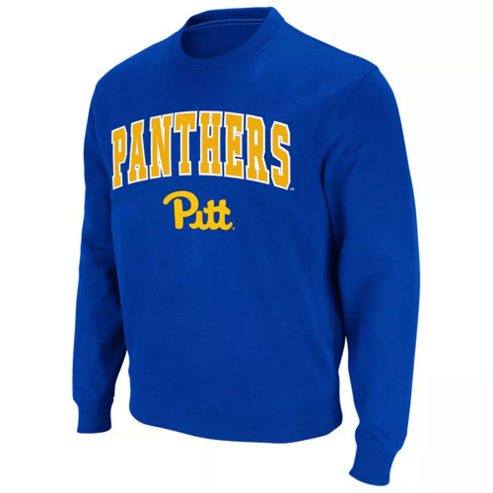 Men's Colosseum Royal Pitt Panthers Arch & Logo Sweatshirt - Image 3