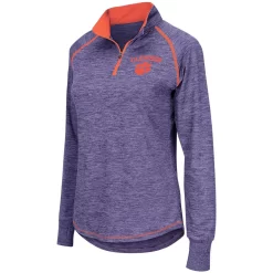 Women's Colosseum Purple Clemson Tigers Bikram Quarter-Zip Pullover Jacket