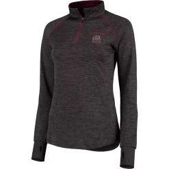 Women's Colosseum Black Montana Grizzlies Bikram Quarter-Zip Jacket