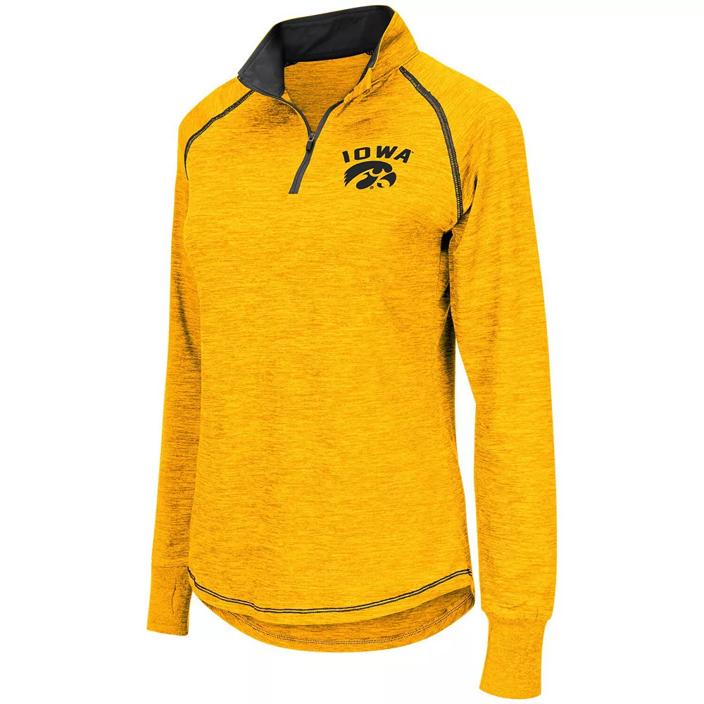 Women's Colosseum Gold Iowa Hawkeyes Bikram Quarter-Zip Pullover Jacket - Image 3