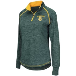 Women's Colosseum Green Baylor Bears Bikram Quarter-Zip Pullover Jacket