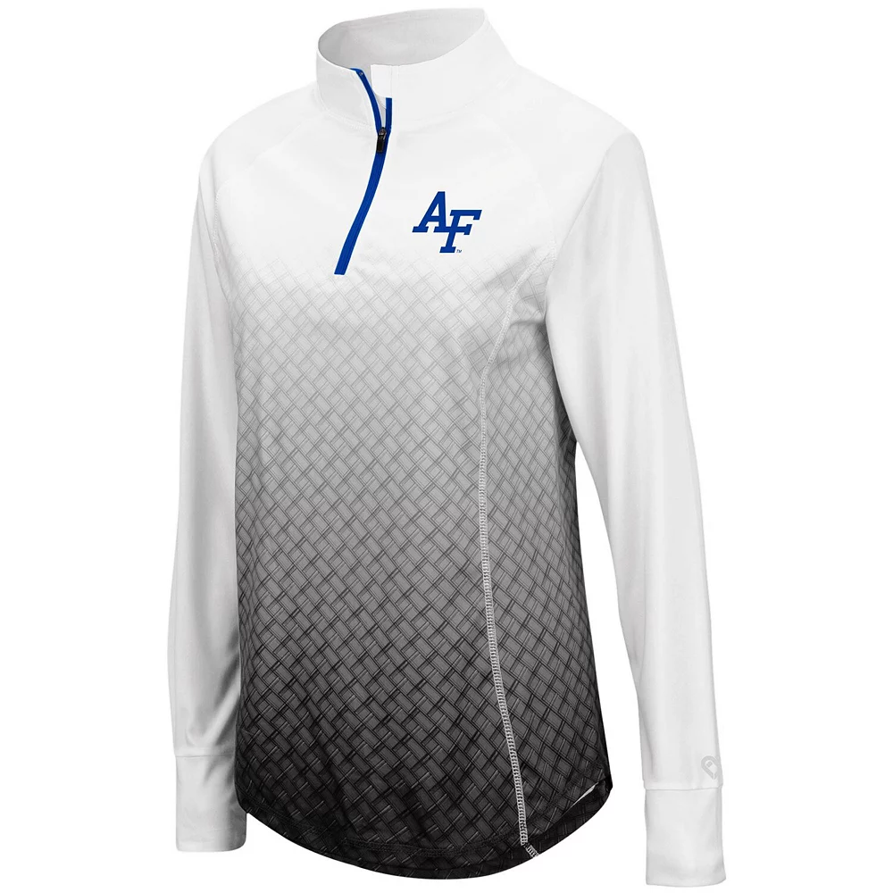 Women's Colosseum Black Air Force Falcons Magic Ombre Quarter-Zip Raglan Jacket - Image 3