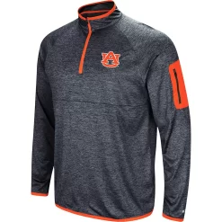 Men's Colosseum Navy Auburn Tigers Amnesia Quarter-Zip Pullover Jacket