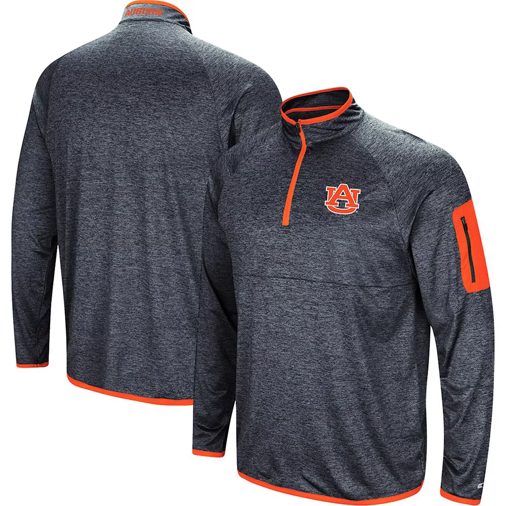 Men's Colosseum Navy Auburn Tigers Amnesia Quarter-Zip Pullover Jacket - Image 2
