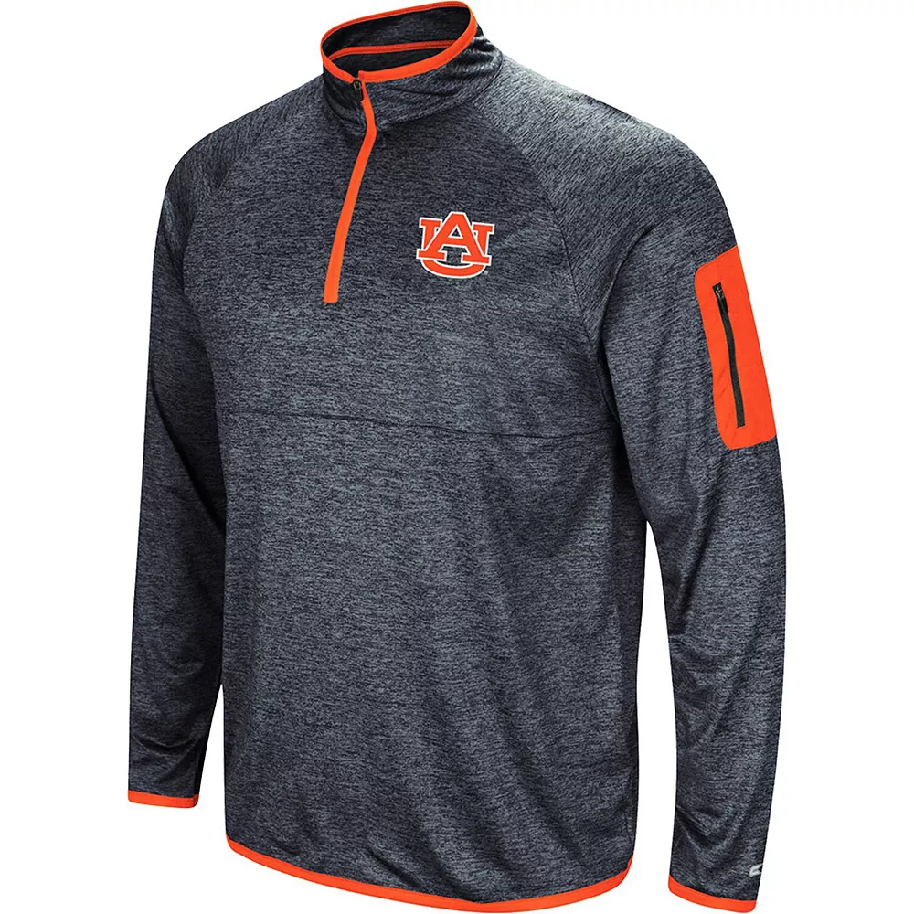 Men's Colosseum Navy Auburn Tigers Amnesia Quarter-Zip Pullover Jacket - Image 3