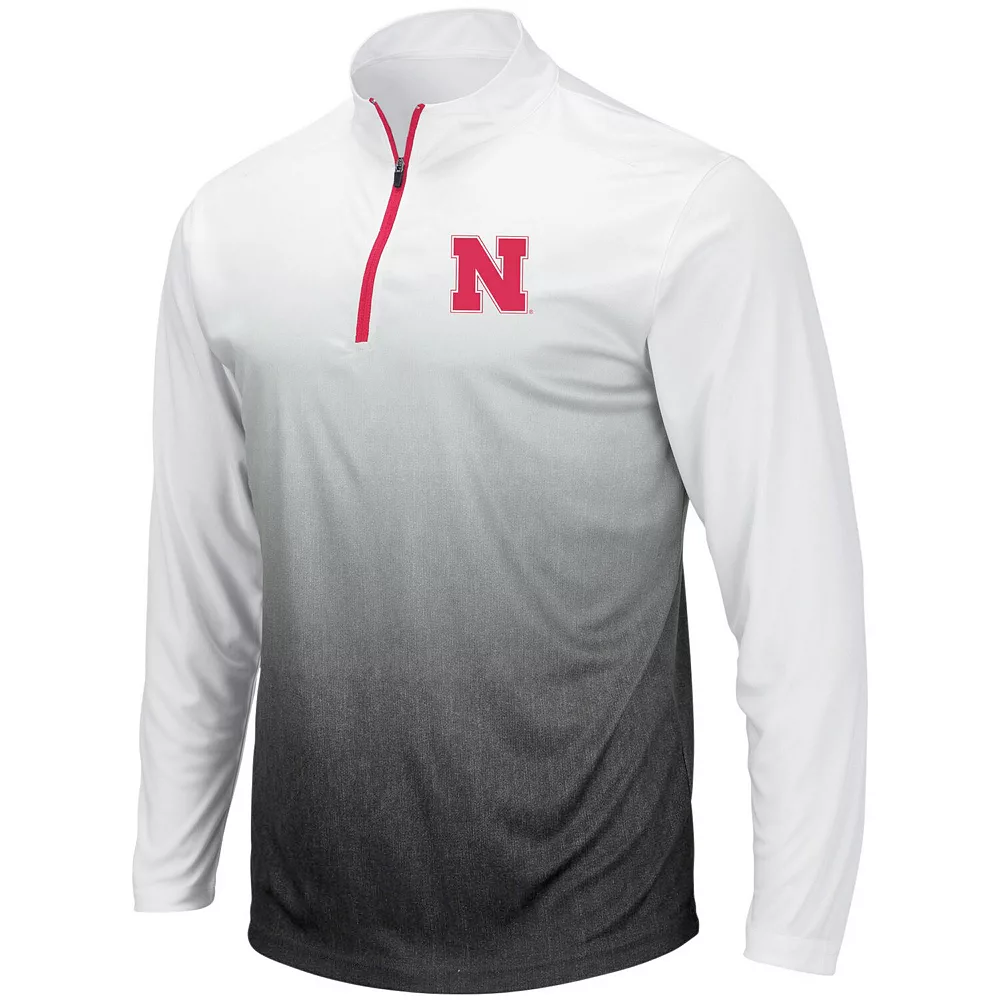 Men's Colosseum Gray Nebraska Huskers Magic Team Logo Quarter-Zip Jacket - Image 3