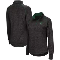 Women's Colosseum Black Michigan State Spartans Bikram 1/4 Zip Long Sleeve Jacket