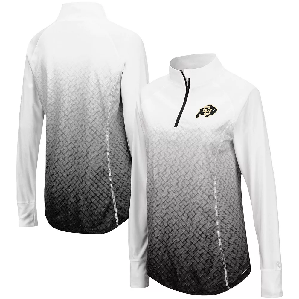 Women's Colosseum Black Colorado Buffaloes Magic Ombre Quarter-Zip Raglan Jacket - Image 2