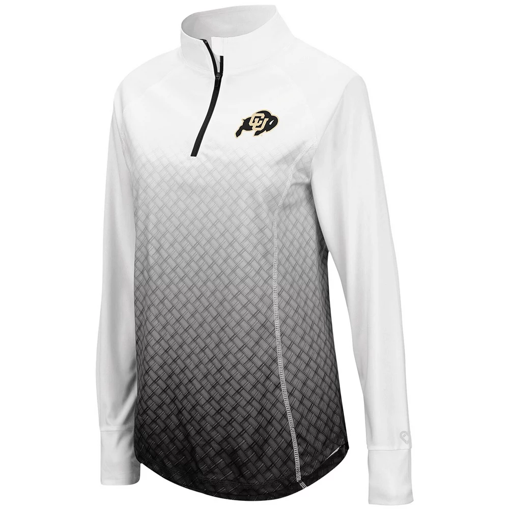 Women's Colosseum Black Colorado Buffaloes Magic Ombre Quarter-Zip Raglan Jacket - Image 3