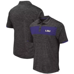 Men's Colosseum Black LSU Tigers Nelson Polo