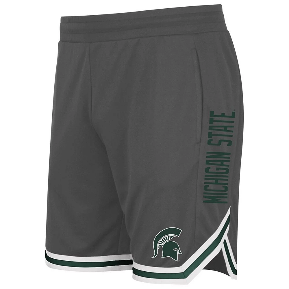 Men's Colosseum Charcoal Michigan State Spartans Continuity Shorts