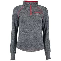 Women's Colosseum Heathered Navy Gonzaga Bulldogs Bikram Quarter-Zip Long Sleeve Jacket