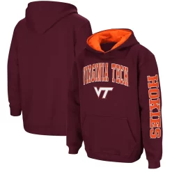 Youth Colosseum Maroon Virginia Tech Hokies 2-Hit Team Pullover Hoodie