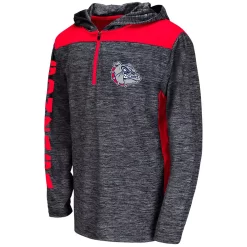 Youth Colosseum Heathered Navy Gonzaga Bulldogs Quick Kick Quarter-Zip Hoodie