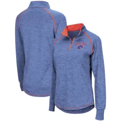 Women's Colosseum Royal Boise State Broncos Bikram Quarter-Zip Pullover Jacket