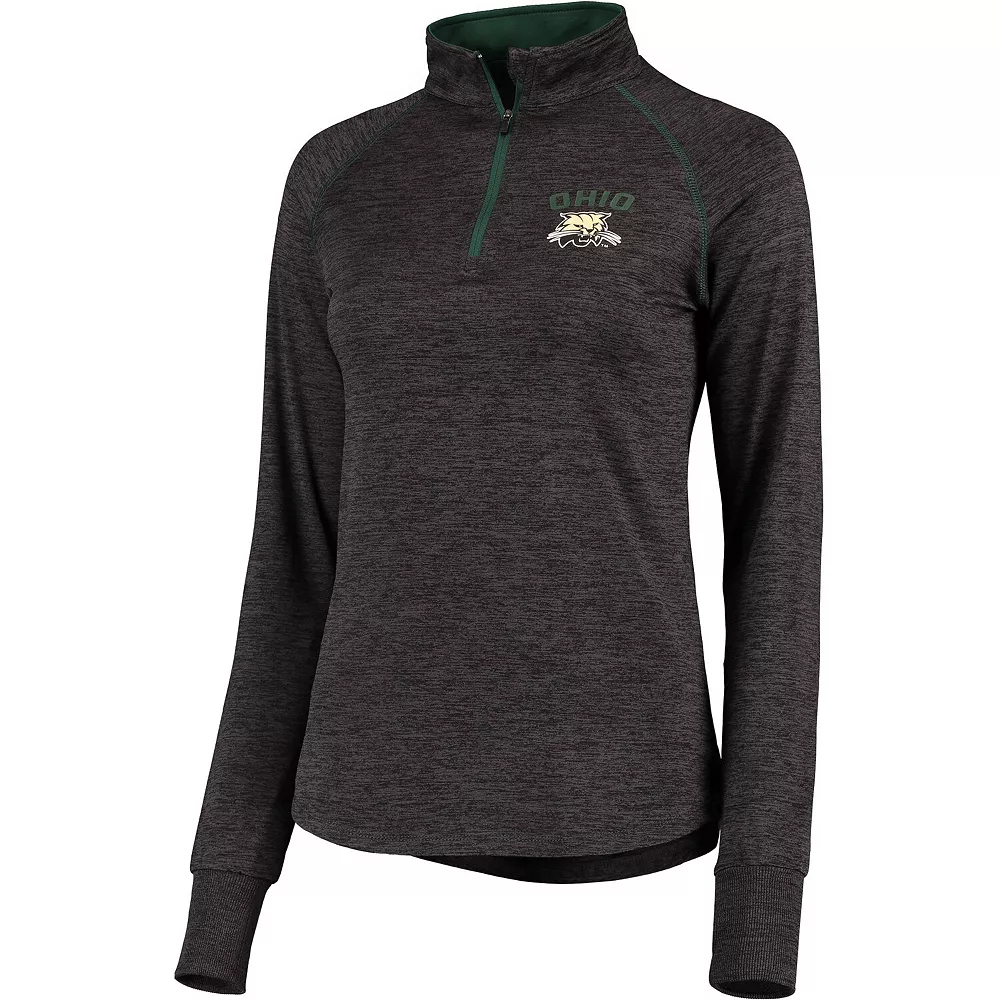 Women's Colosseum Black Ohio Bobcats Bikram Quarter-Zip Jacket - Image 3