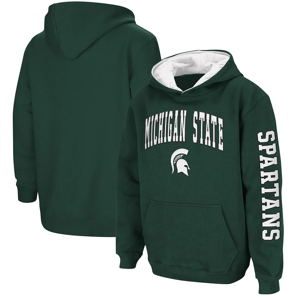 Youth Colosseum Green Michigan State Spartans 2-Hit Team Pullover Hoodie - Image 2