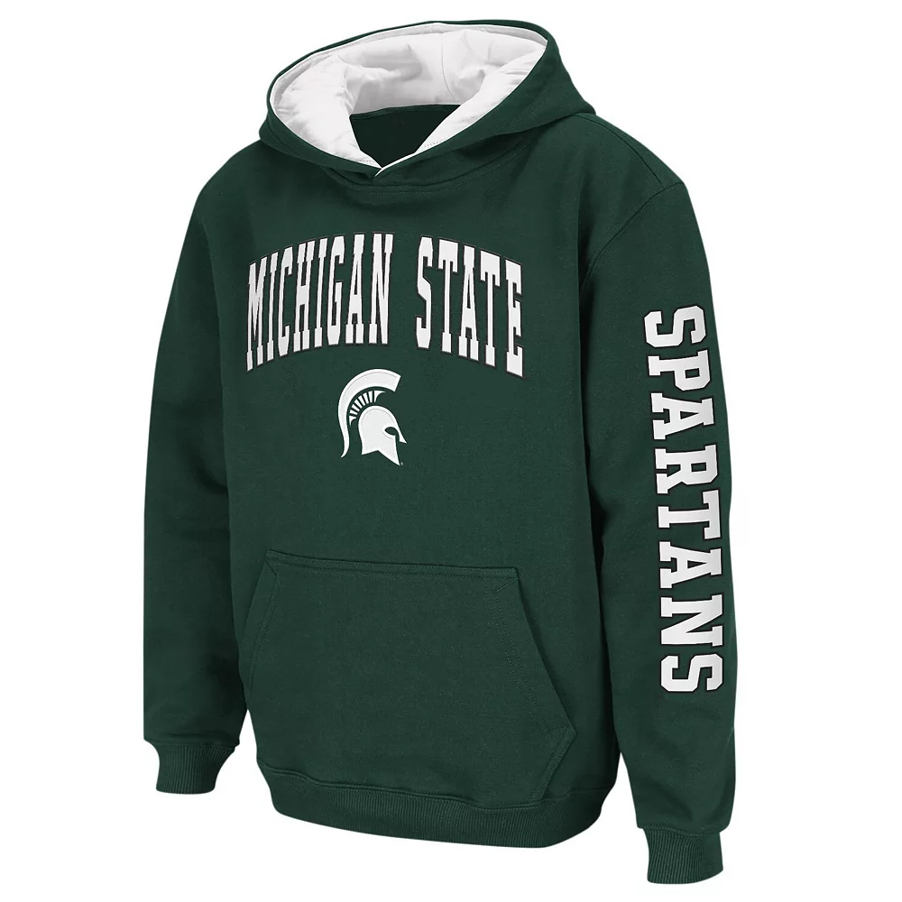Youth Colosseum Green Michigan State Spartans 2-Hit Team Pullover Hoodie - Image 3
