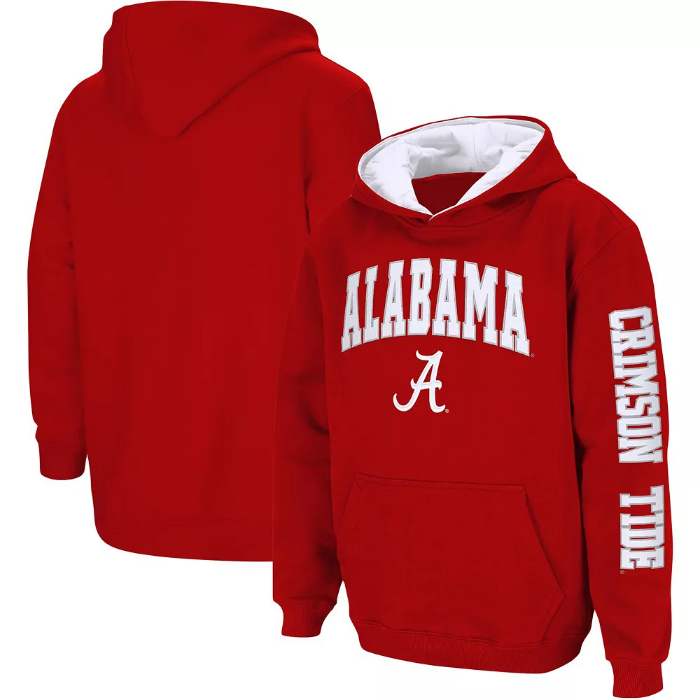 Youth Colosseum Crimson Alabama Crimson Tide 2-Hit Team Pullover Hoodie - Image 2