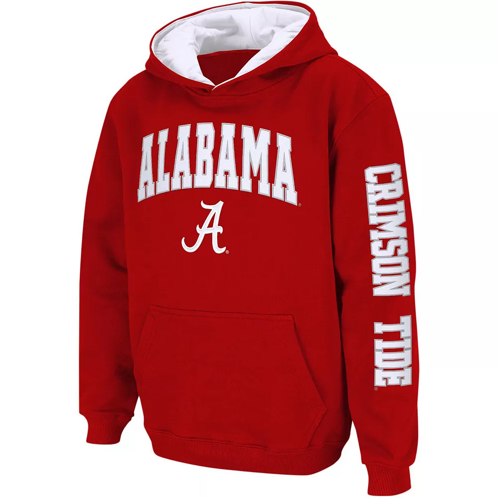 Youth Colosseum Crimson Alabama Crimson Tide 2-Hit Team Pullover Hoodie - Image 3