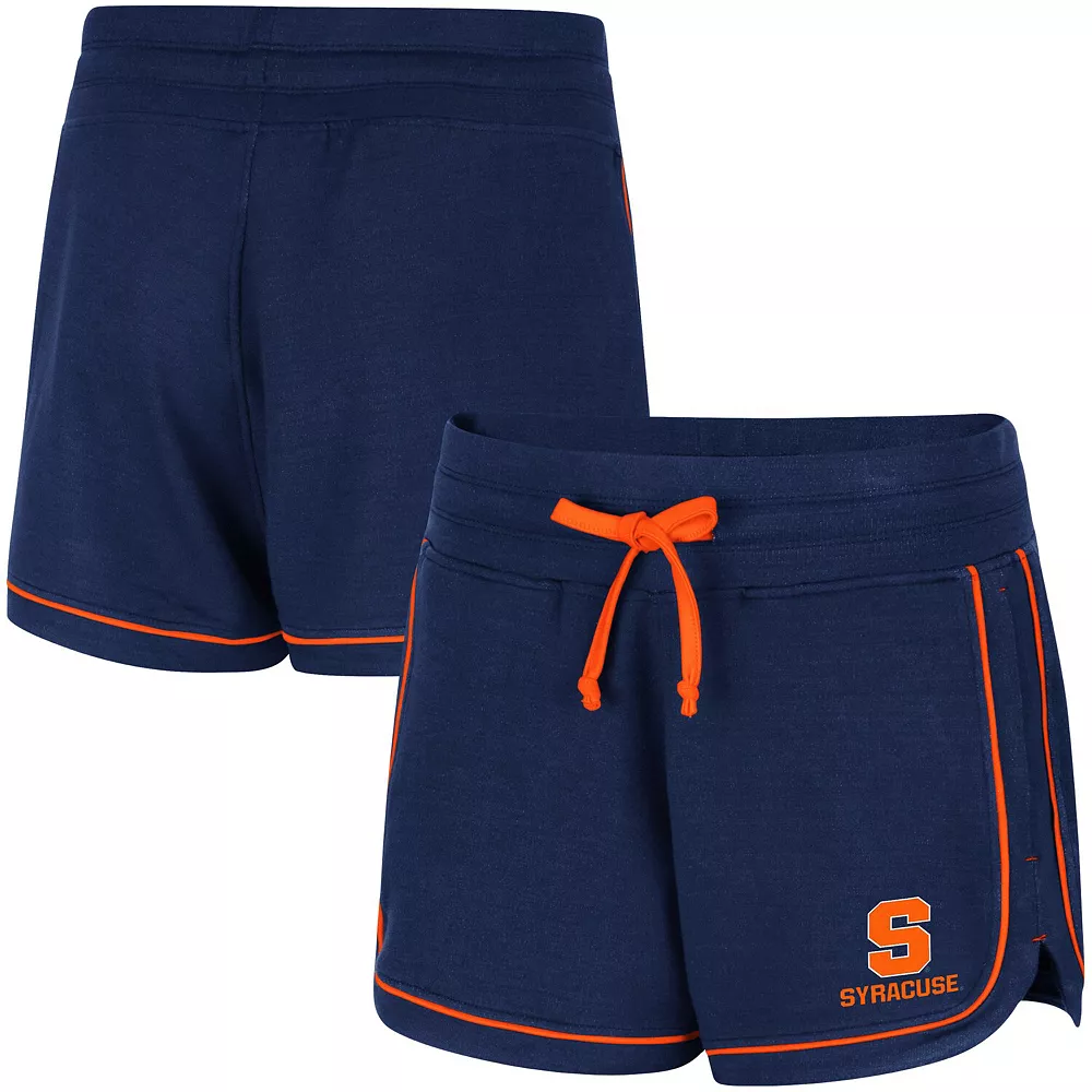 Women's Colosseum Navy Syracuse Orange Lil Sebastian Tri-Blend Shorts - Image 2