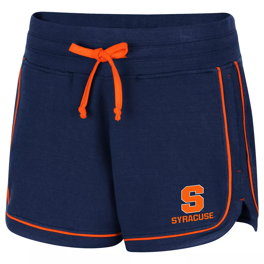 Women's Colosseum Navy Syracuse Orange Lil Sebastian Tri-Blend Shorts - Image 3