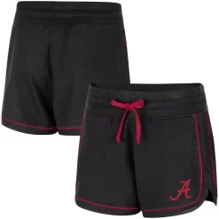 Women's Colosseum Black Alabama Crimson Tide Lil Sebastian Tri-Blend Shorts