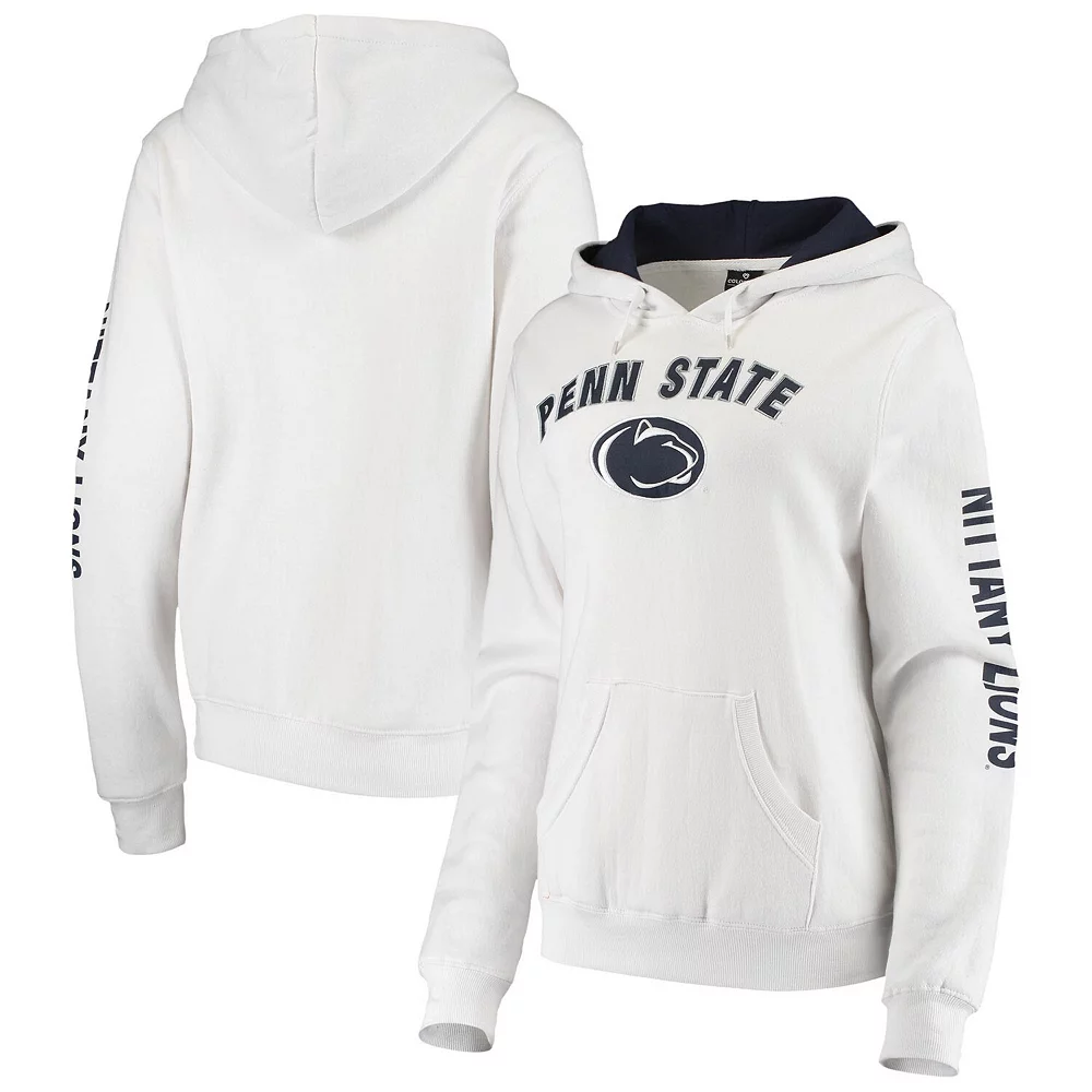 Women's Colosseum White Penn State Nittany Lions Loud And Proud Pullover Hoodie