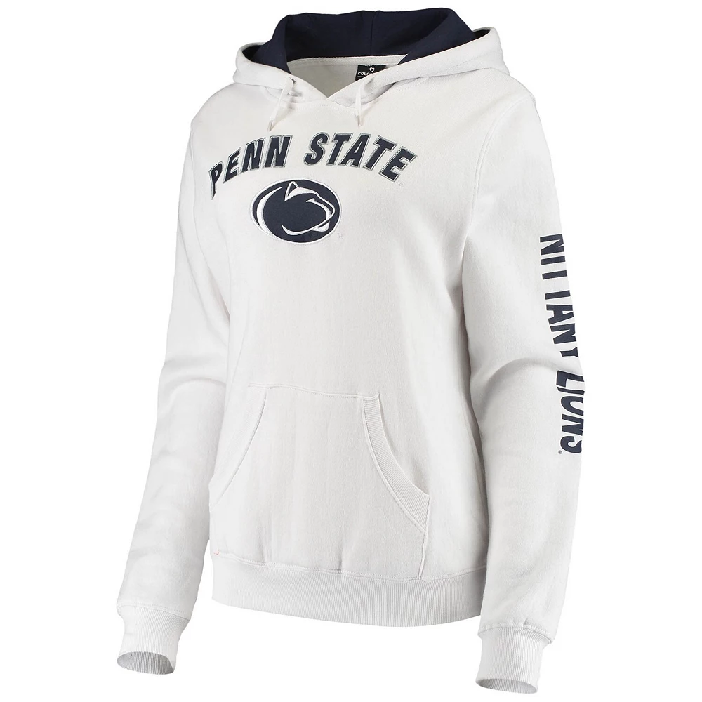 Women's Colosseum White Penn State Nittany Lions Loud And Proud Pullover Hoodie - Image 3