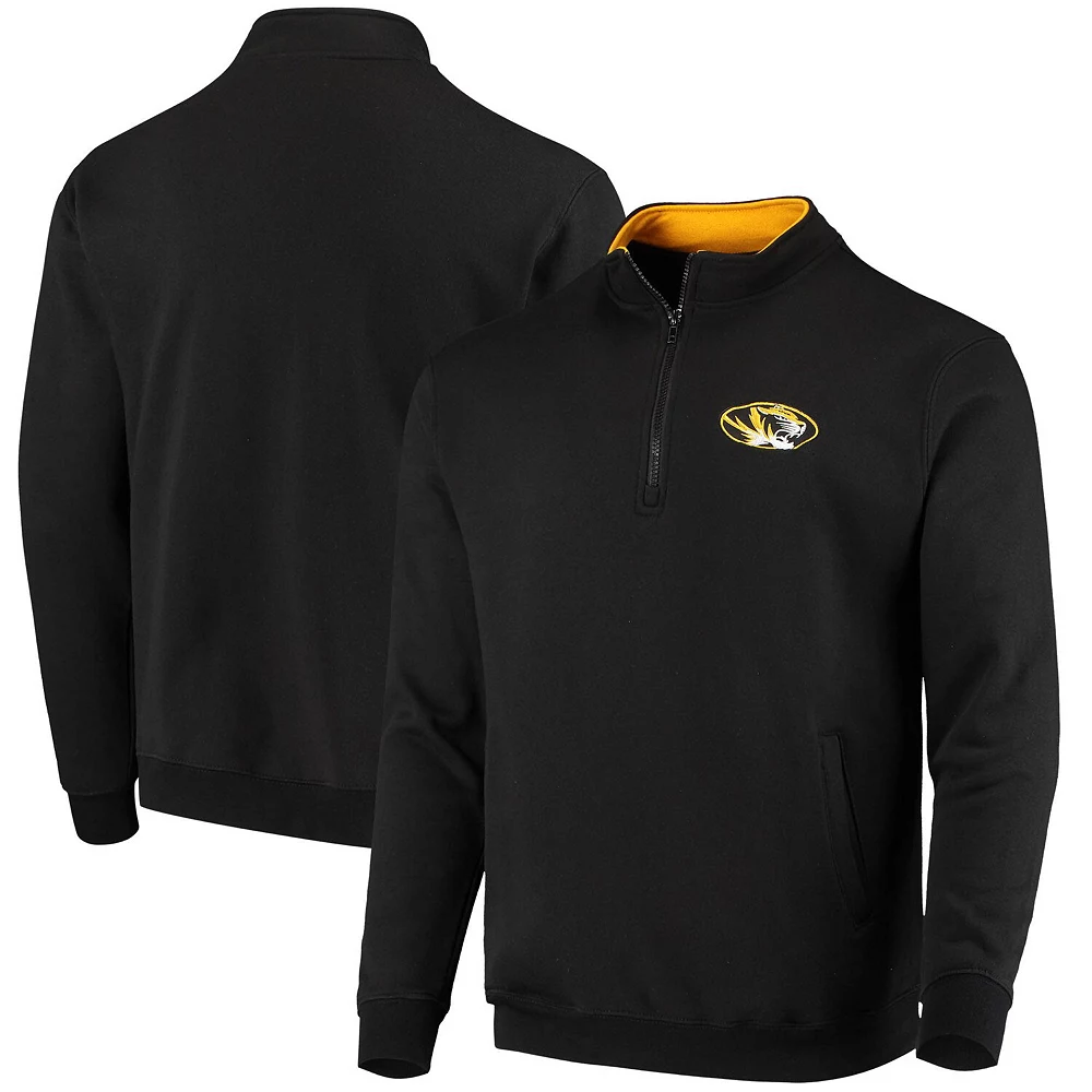 Men's Colosseum Black Missouri Tigers Tortugas Logo Quarter-Zip Jacket - Image 2