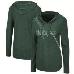 Women's Colosseum Green Michigan State Spartans Bernadette Hoodie Long Sleeve T-Shirt