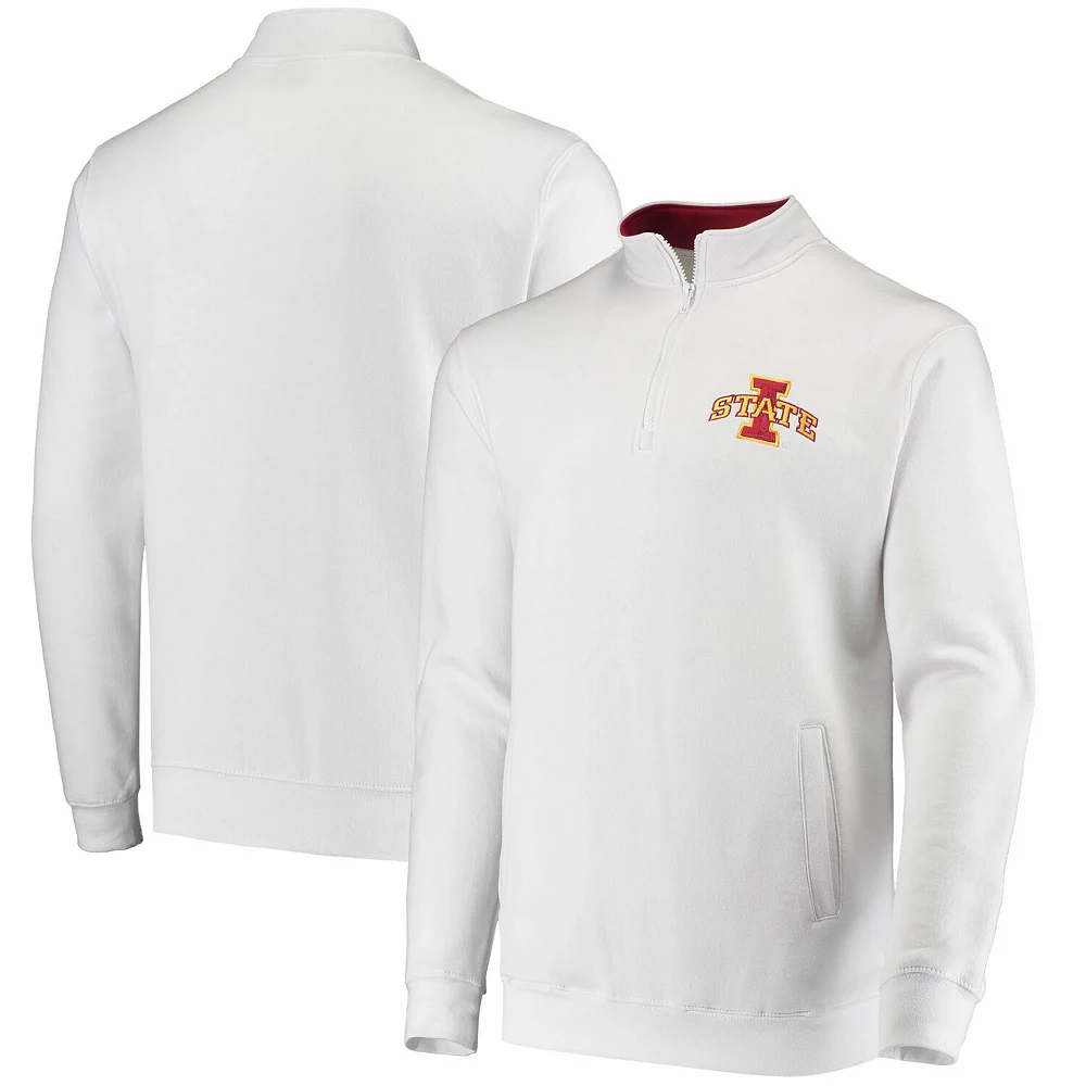 Men's Colosseum White Iowa State Cyclones Tortugas Logo Quarter-Zip Jacket - Image 2
