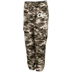 Men's Colosseum Camo GA Tech Yellow Jackets OHT Military Appreciation Code Fleece Pants