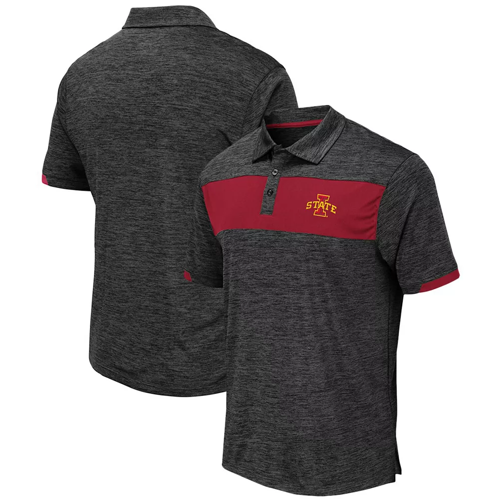 Men's Colosseum Black Iowa State Cyclones Nelson Polo - Image 2