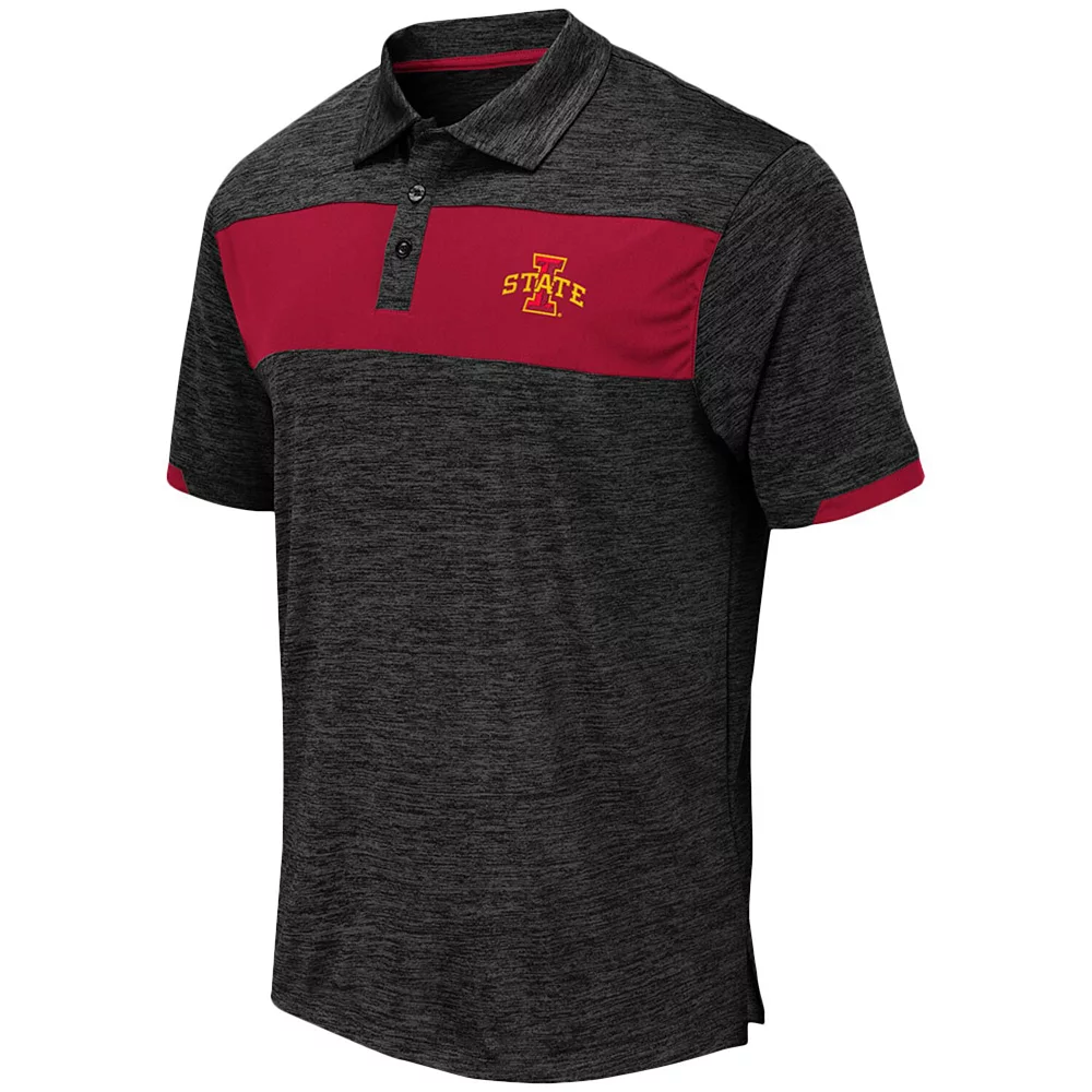 Men's Colosseum Black Iowa State Cyclones Nelson Polo - Image 3