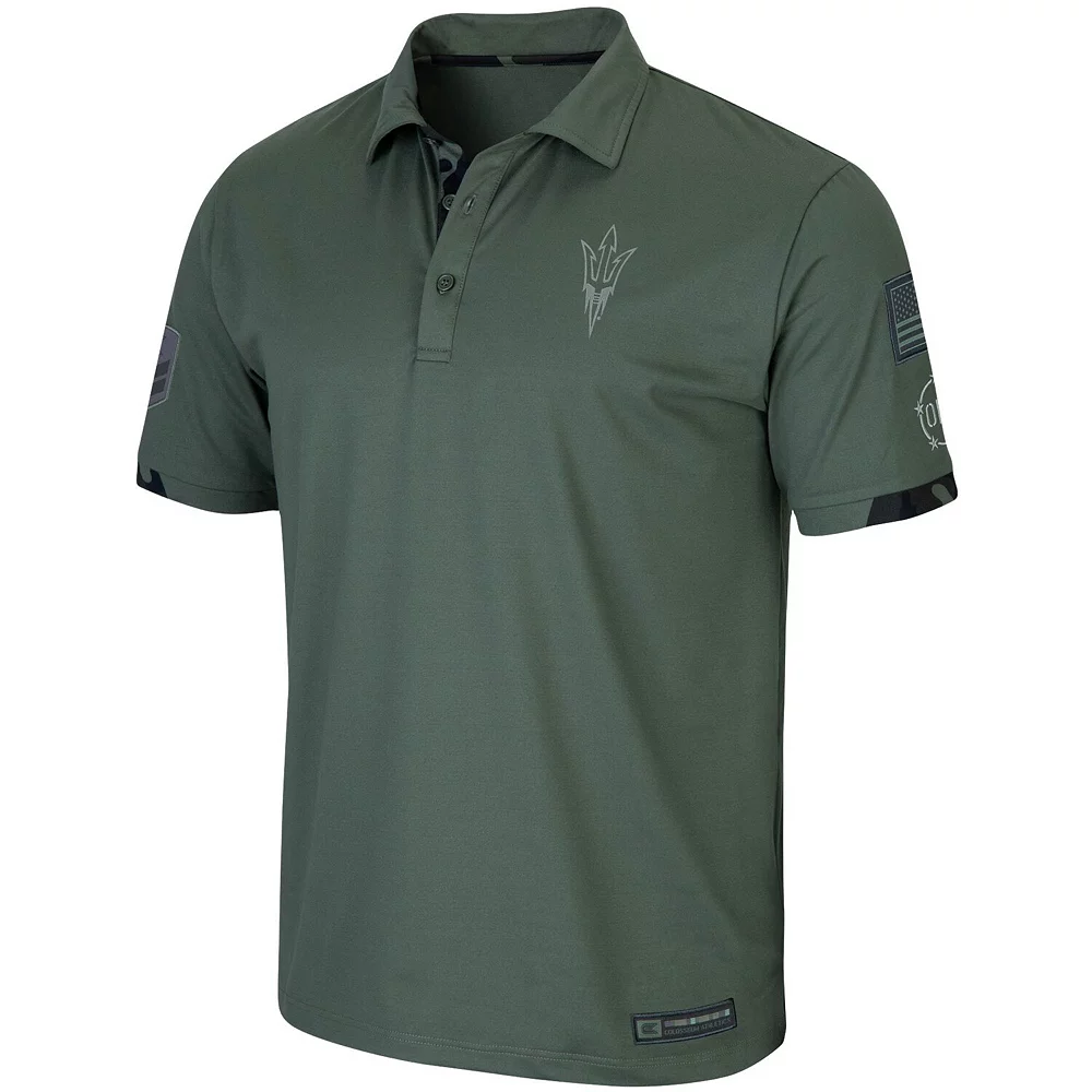 Men's Colosseum Green Arizona State Sun Devils OHT Military Appreciation Echo Polo - Image 3
