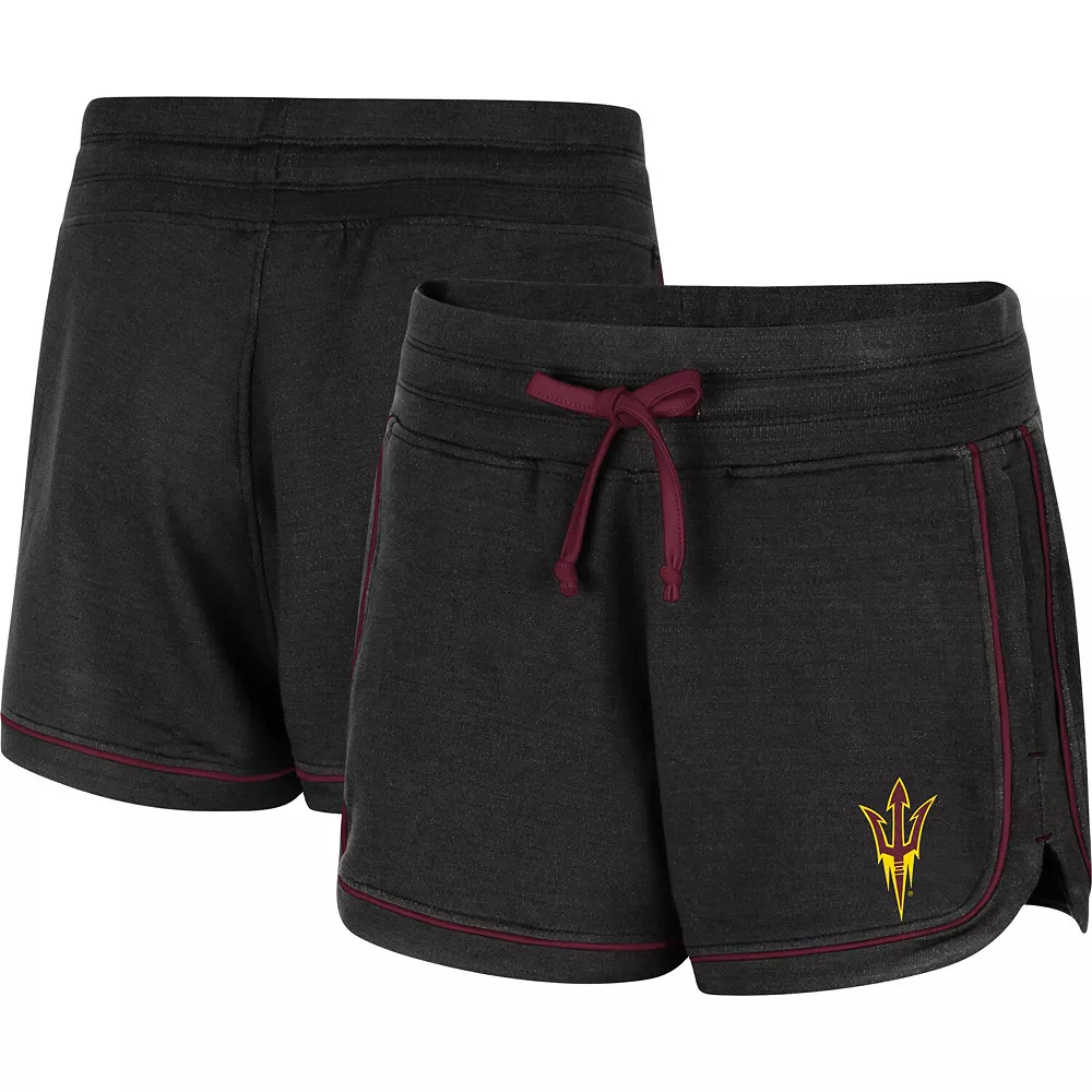 Women's Colosseum Heathered Black Arizona State Sun Devils Lil Sebastian Shorts