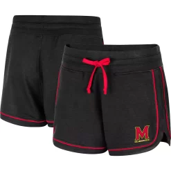 Women's Colosseum Heathered Black Maryland Terrapins Lil Sebastian Shorts