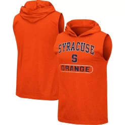 Men's Colosseum Heathered Orange Syracuse Orange Varsity Hoodie Tank Top