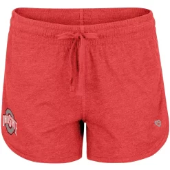 Women's Colosseum Heathered Scarlet Ohio State Buckeyes Simone Lounge Shorts