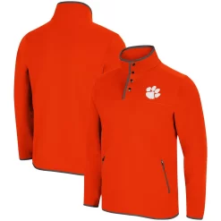 Men's Colosseum Orange Clemson Tigers Rebound Snap Pullover Jacket