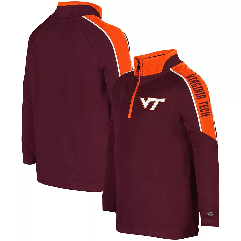 Toddler Colosseum Maroon Virginia Tech Hokies Windshirt Quarter-Zip Jacket - Image 2