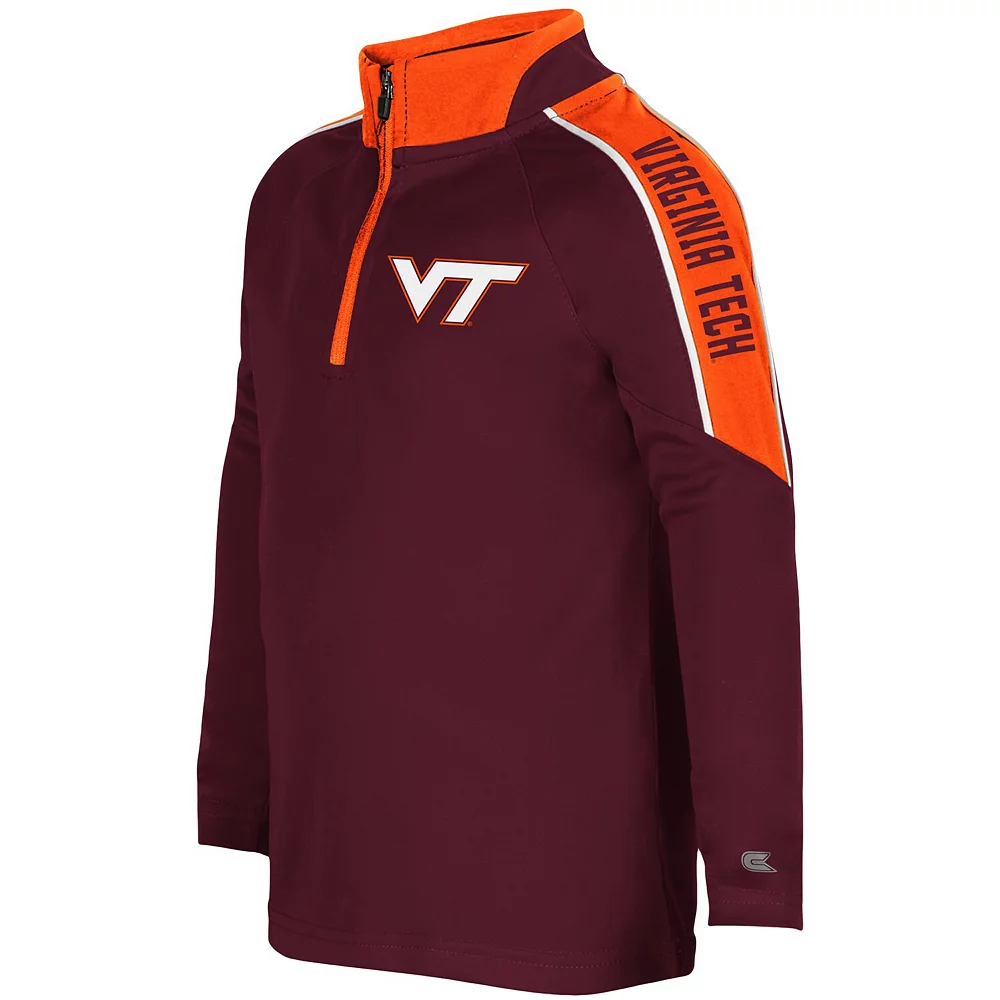 Toddler Colosseum Maroon Virginia Tech Hokies Windshirt Quarter-Zip Jacket - Image 3