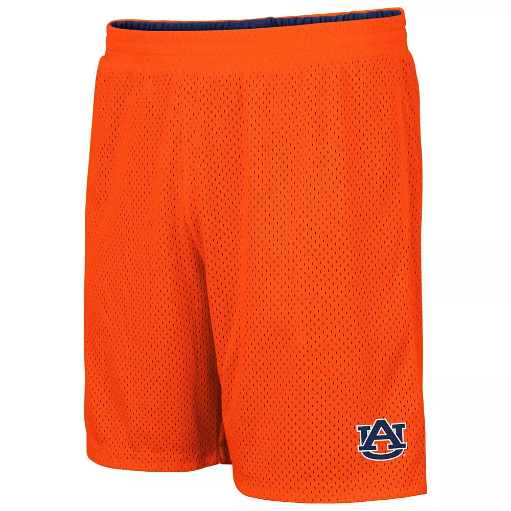 Men's Colosseum Orange/Navy Auburn Tigers Wiggum Reversible Logo Shorts - Image 2
