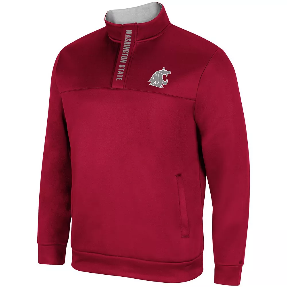 Men's Colosseum Crimson Washington State Cougars No Tomorrow Quarter-Zip Jacket - Image 3