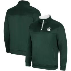 Men's Colosseum Green Michigan State Spartans No Tomorrow Quarter-Zip Jacket