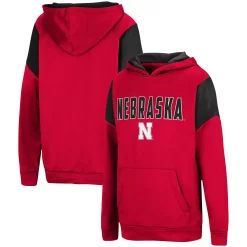 Youth Colosseum Scarlet Nebraska Huskers VF Cut Sew Pullover Hoodie