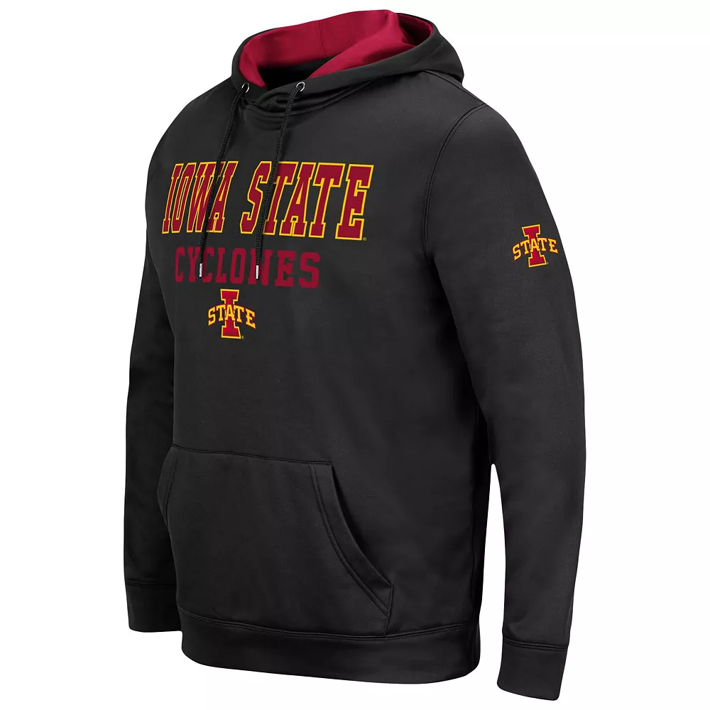 Men's Colosseum Black Iowa State Cyclones Sunrise Pullover Hoodie - Image 3