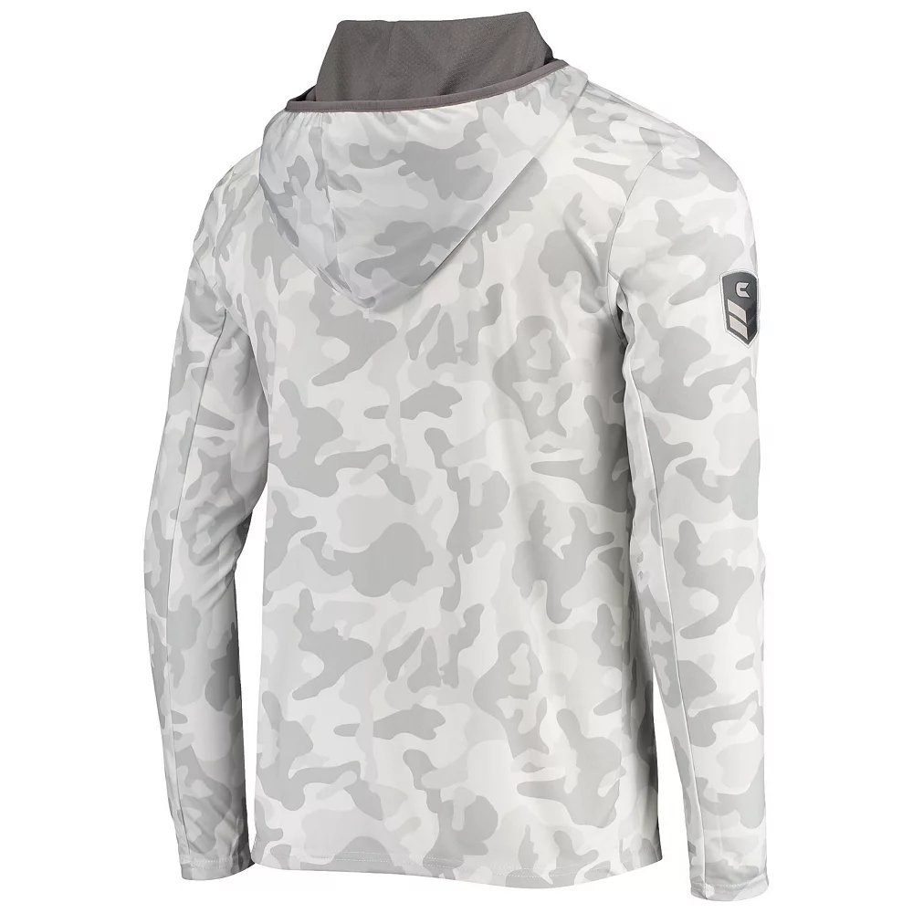 Men's Colosseum Arctic Camo Iowa Hawkeyes OHT Military Appreciation Long Sleeve Hoodie Top - Image 4