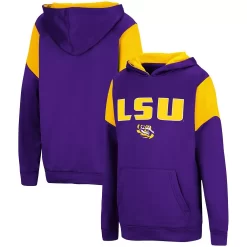 Youth Colosseum Purple LSU Tigers VF Cut Sew Pullover Hoodie